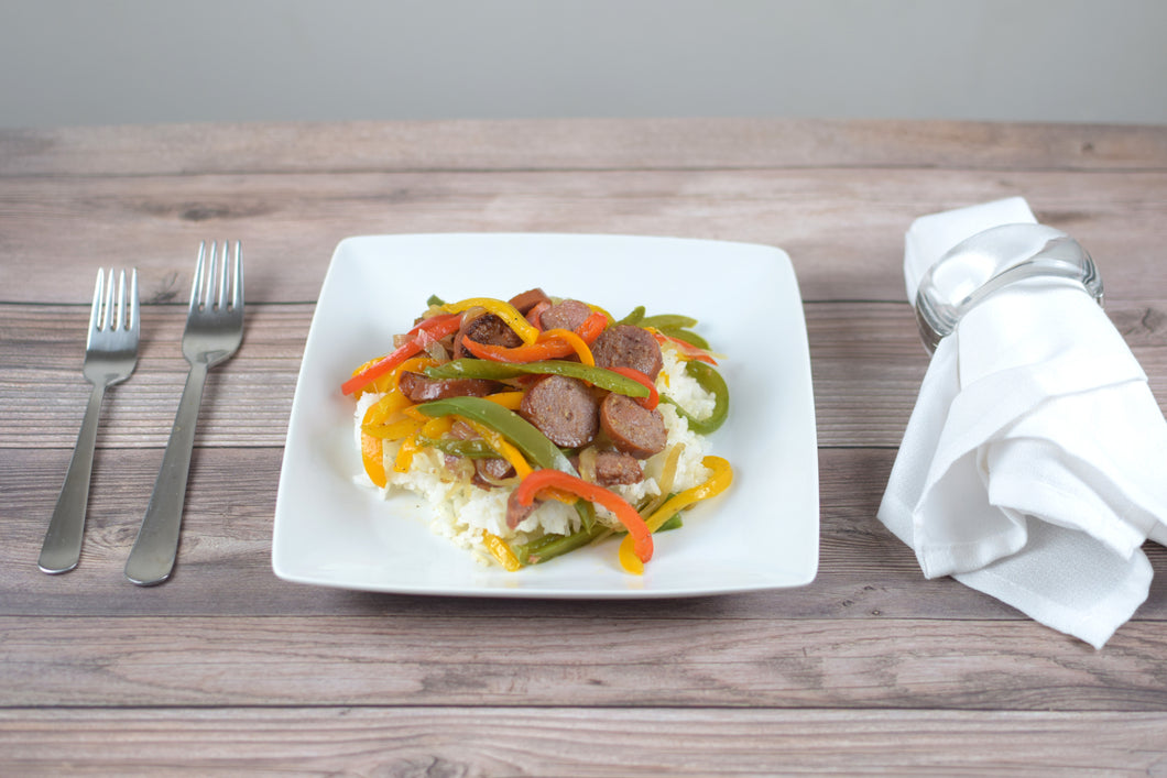 Sausage and Peppers with White Rice